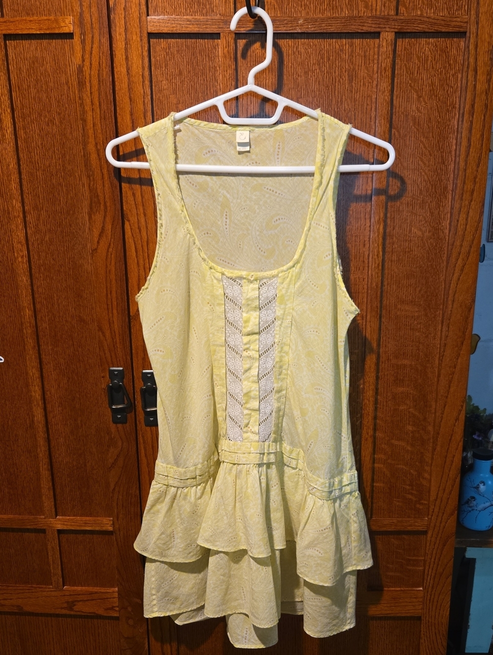 Size Xsmall Greenish Yellow Dress By Anthropologie